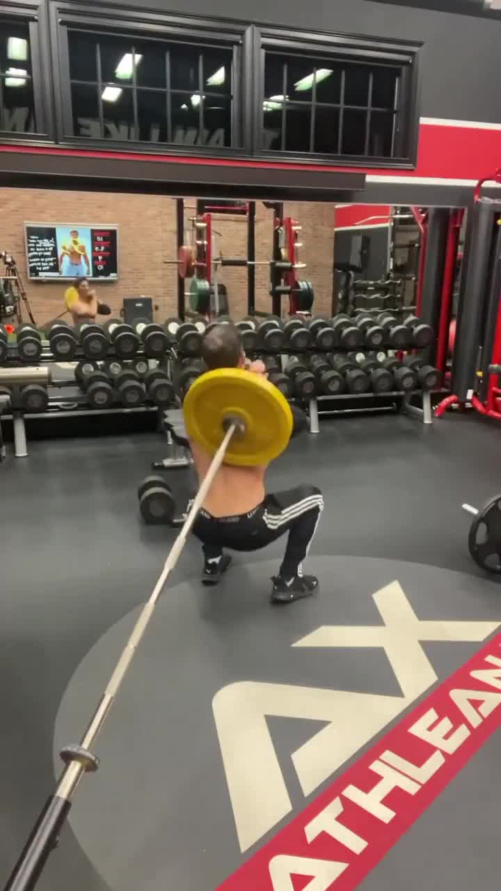 back squat to single arm landmine press