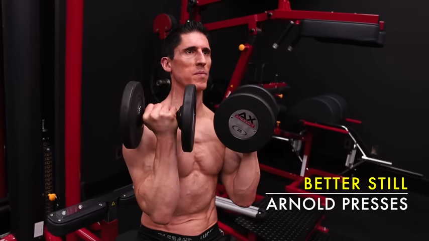 seated arnold press