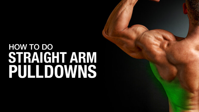 how to do straight arm pulldowns